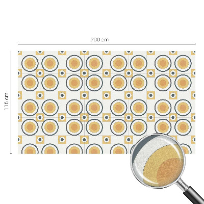 Pieninė plėvelė langams su raštu Retro apskritimai