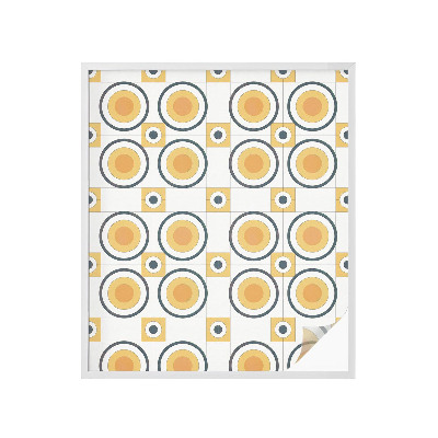 Pieninė plėvelė langams su raštu Retro apskritimai