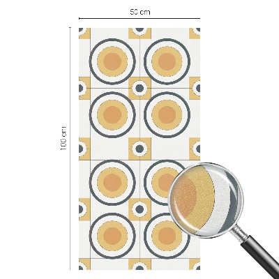 Pieninė plėvelė langams su raštu Retro apskritimai