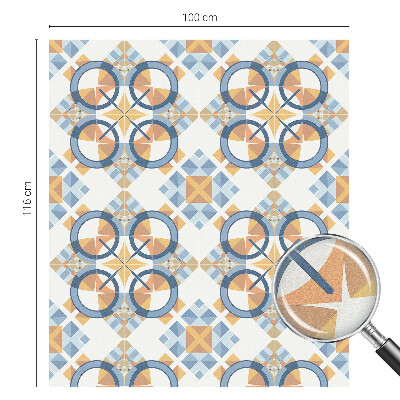 Matinė plėvelė langams su vitražo efektu Geometrinis raštas