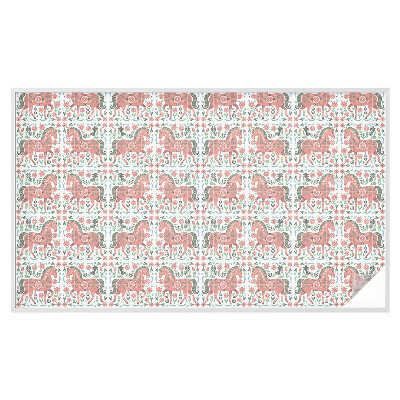 Pieninė plėvelė langams su raštu Spalvingi arkliai