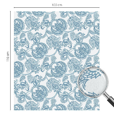 Plėvelė langams privatumui vitražas Mėlyni papuošalai