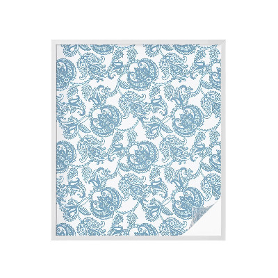 Plėvelė langams privatumui vitražas Mėlyni papuošalai