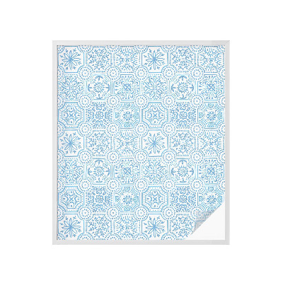 Matinė klijuojama plėvelė langams Mėlynos plytelės