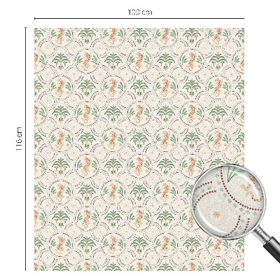 Pieninė plėvelė langams su raštu Palmių leopardas