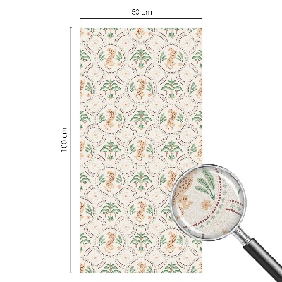 Pieninė plėvelė langams su raštu Palmių leopardas