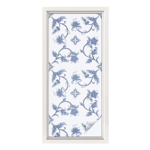 Pieninė plėvelė langams su raštu Gėlių ornamentas