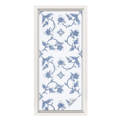 Pieninė plėvelė langams su raštu Gėlių ornamentas