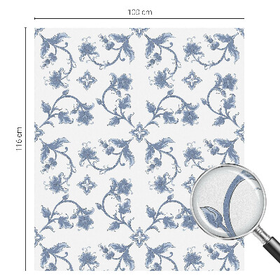 Pieninė plėvelė langams su raštu Gėlių ornamentas