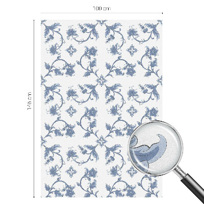 Pieninė plėvelė langams su raštu Gėlių ornamentas