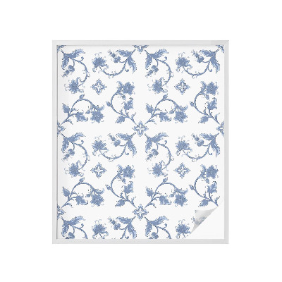 Pieninė plėvelė langams su raštu Gėlių ornamentas