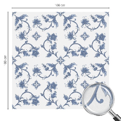 Pieninė plėvelė langams su raštu Gėlių ornamentas