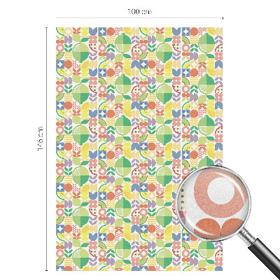 Plėvelė langams privatumui vitražas Spalvingi vaisiai