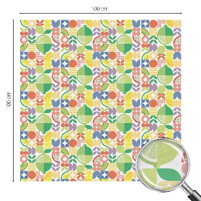 Plėvelė langams privatumui vitražas Spalvingi vaisiai