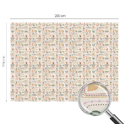 Plėvelė langams privatumui vitražas Folkloriniai raštai