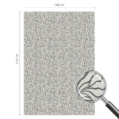 Matinė plėvelė langams su vitražo efektu Lapai žiedai