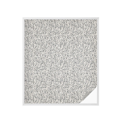 Matinė plėvelė langams su vitražo efektu Lapai žiedai