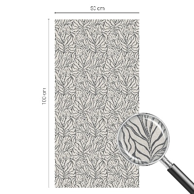 Matinė plėvelė langams su vitražo efektu Lapai žiedai