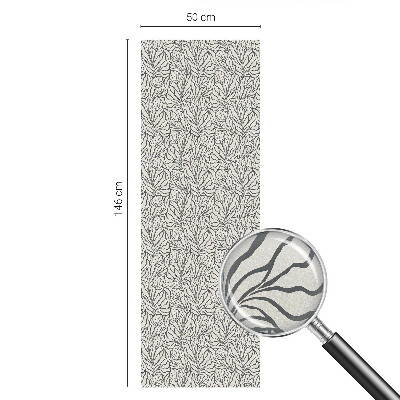 Matinė plėvelė langams su vitražo efektu Lapai žiedai