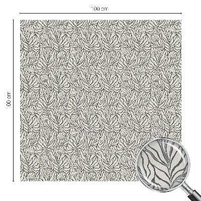 Matinė plėvelė langams su vitražo efektu Lapai žiedai