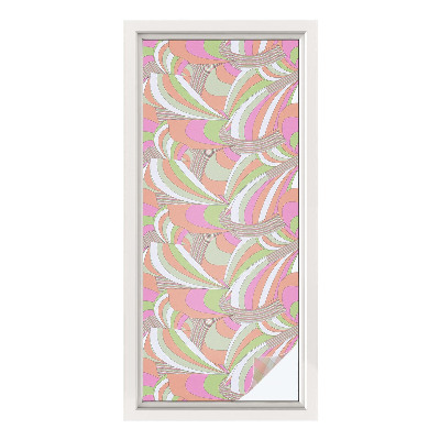 Pieninė plėvelė langams su raštu Spalvingas zigzagas