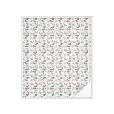 Matinė plėvelė langams su vitražo efektu Pasteliniai paukščiai