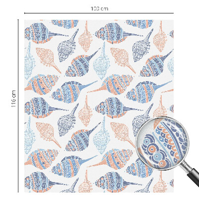 Matinė klijuojama plėvelė langams Jūros kriauklės