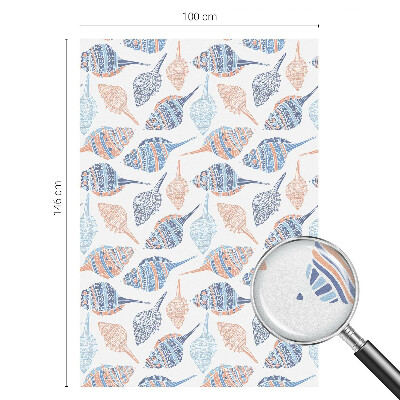 Matinė klijuojama plėvelė langams Jūros kriauklės