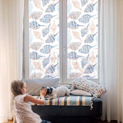 Matinė klijuojama plėvelė langams Jūros kriauklės