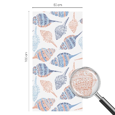 Matinė klijuojama plėvelė langams Jūros kriauklės