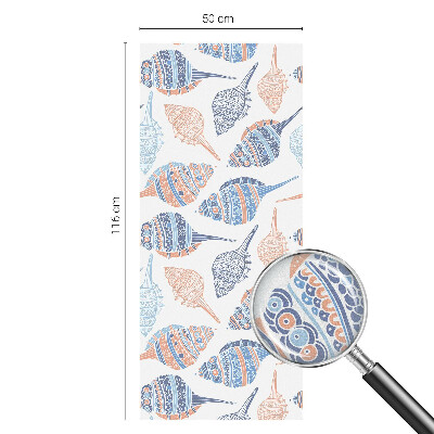 Matinė klijuojama plėvelė langams Jūros kriauklės