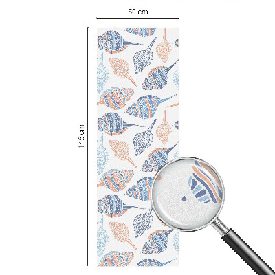 Matinė klijuojama plėvelė langams Jūros kriauklės