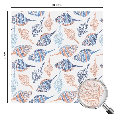 Matinė klijuojama plėvelė langams Jūros kriauklės