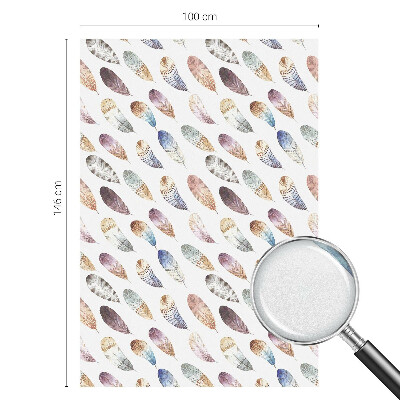 Pieninė plėvelė langams su raštu Boho plunksnos