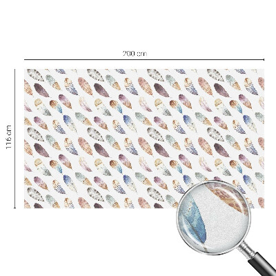 Pieninė plėvelė langams su raštu Boho plunksnos