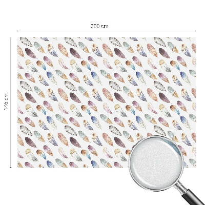 Pieninė plėvelė langams su raštu Boho plunksnos