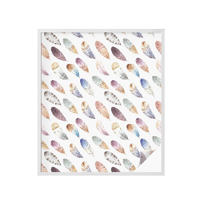 Pieninė plėvelė langams su raštu Boho plunksnos