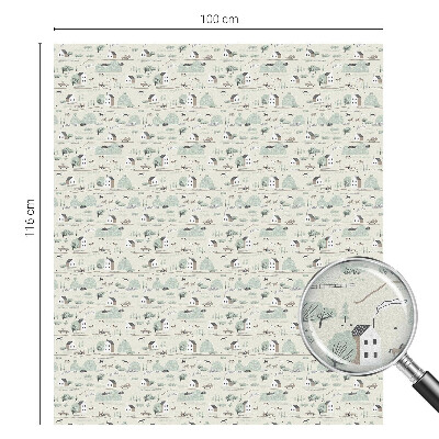 Plėvelė langams privatumui vitražas Idiliškas kaimas