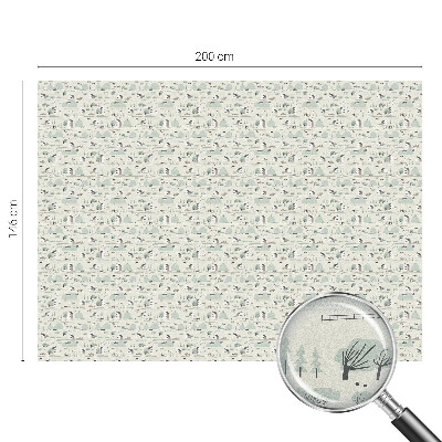 Plėvelė langams privatumui vitražas Idiliškas kaimas