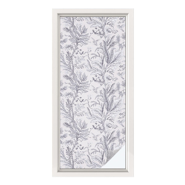 Plėvelė langams privatumui vitražas Lapai ir drugeliai