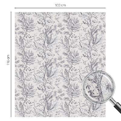 Plėvelė langams privatumui vitražas Lapai ir drugeliai