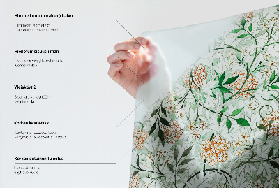 Plėvelė langams privatumui vitražas Lapai ir drugeliai