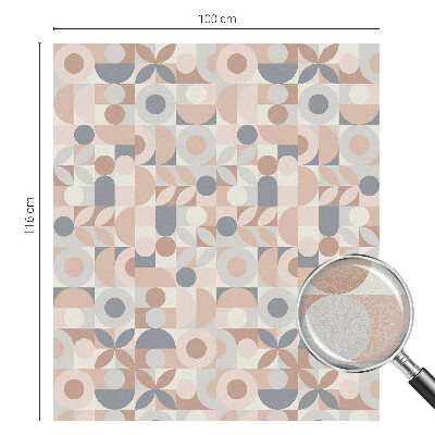 Matinė plėvelė langams su vitražo efektu Abstrakti mozaika