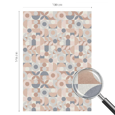 Matinė plėvelė langams su vitražo efektu Abstrakti mozaika