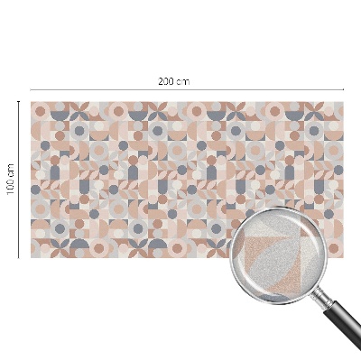 Matinė plėvelė langams su vitražo efektu Abstrakti mozaika