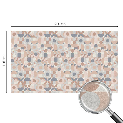 Matinė plėvelė langams su vitražo efektu Abstrakti mozaika