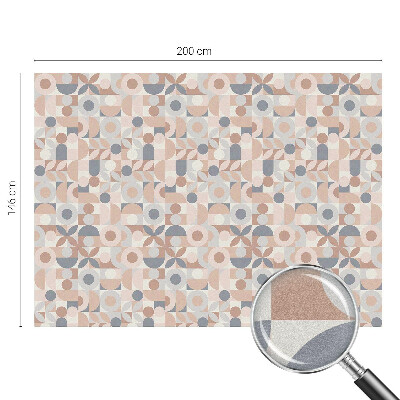 Matinė plėvelė langams su vitražo efektu Abstrakti mozaika