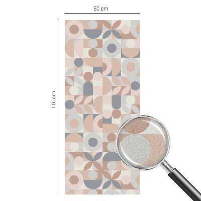 Matinė plėvelė langams su vitražo efektu Abstrakti mozaika