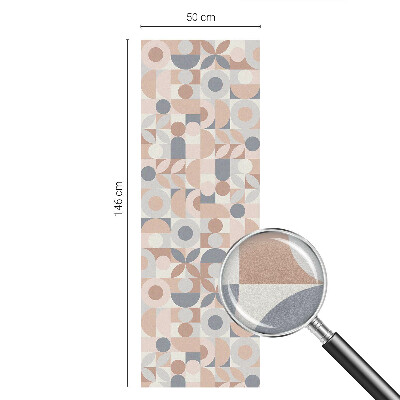 Matinė plėvelė langams su vitražo efektu Abstrakti mozaika