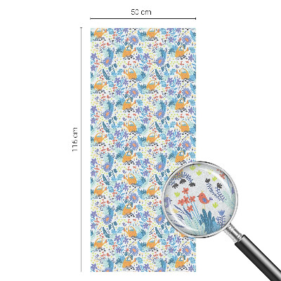 Plėvelė langams privatumui vitražas Augalų motyvas